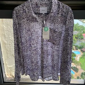 Rails women’s Blue Reptile button up shirt/blouse